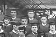 enlarged center section of January, 1928 grad photo