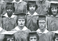 enlarged left section of January grad photo